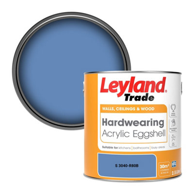 Leyland Trade Hardwearing Acrylic Eggshell Emulsion Paint (S 3040-R80B) 2.5L from B&Q
