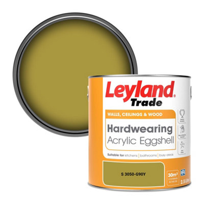 Leyland Trade Hardwearing Acrylic Eggshell Emulsion Paint (S 3050-G90Y) 2.5L from B&Q