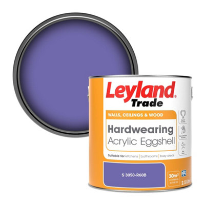 Leyland Trade Hardwearing Acrylic Eggshell Emulsion Paint (S 3050-R60B) 2.5L from B&Q