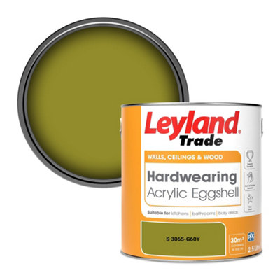 Leyland Trade Hardwearing Acrylic Eggshell Emulsion Paint (S 3065-G60Y) 2.5L from B&Q