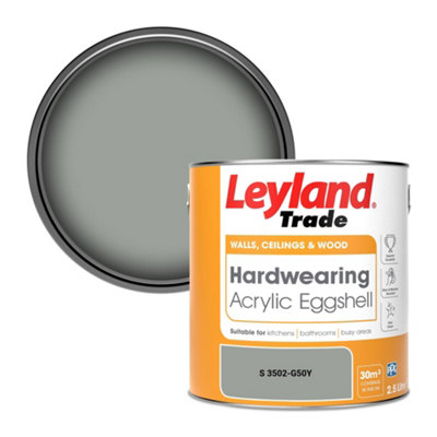 Leyland Trade Hardwearing Acrylic Eggshell Emulsion Paint (S 3502-G50Y) 2.5L from B&Q