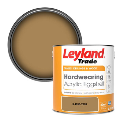 Leyland Trade Hardwearing Acrylic Eggshell Emulsion Paint (S 4030-Y20R) 2.5L from B&Q