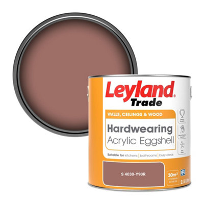 Leyland Trade Hardwearing Acrylic Eggshell Emulsion Paint (S 4030-Y90R) 2.5L from B&Q