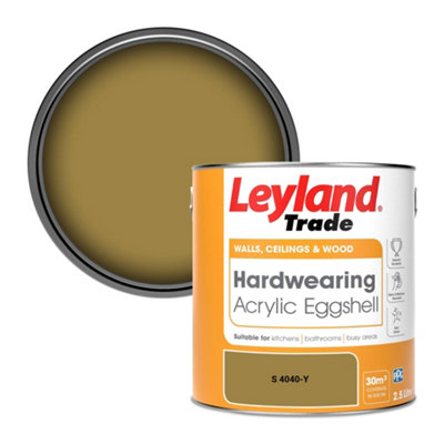 Leyland Trade Hardwearing Acrylic Eggshell Emulsion Paint (S 4040-Y) 2.5L from B&Q