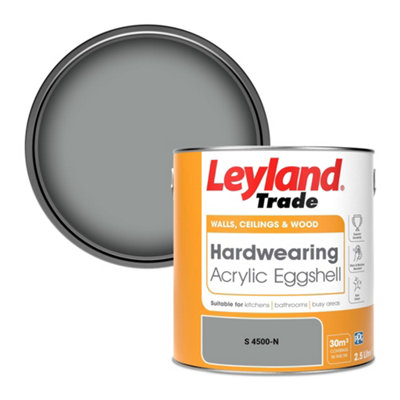 Leyland Trade Hardwearing Acrylic Eggshell Emulsion Paint (S 4500-N) 2.5L from B&Q