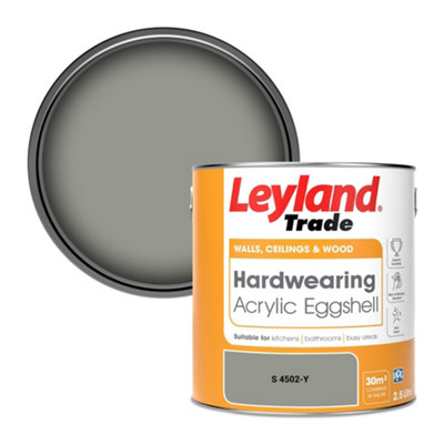 Leyland Trade Hardwearing Acrylic Eggshell Emulsion Paint (S 4502-Y) 2.5L from B&Q