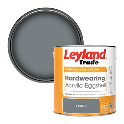 Leyland Trade Hardwearing Acrylic Eggshell Emulsion Paint (S 5005-B) 2.5L from B&Q