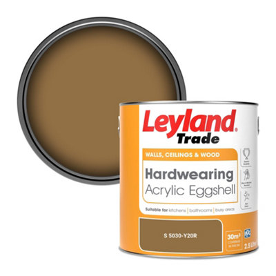 Leyland Trade Hardwearing Acrylic Eggshell Emulsion Paint (S 5030-Y20R) 2.5L from B&Q