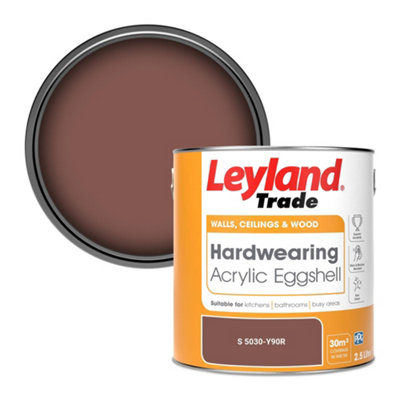 Leyland Trade Hardwearing Acrylic Eggshell Emulsion Paint (S 5030-Y90R) 2.5L from B&Q