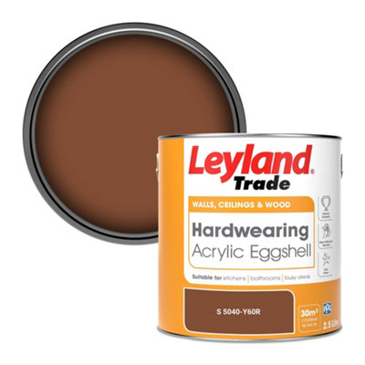 Leyland Trade Hardwearing Acrylic Eggshell Emulsion Paint (S 5040-Y60R) 2.5L from B&Q