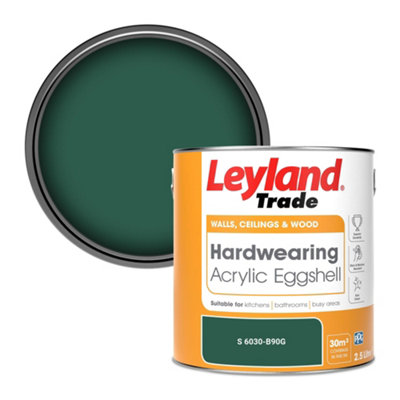 Leyland Trade Hardwearing Acrylic Eggshell Emulsion Paint (S 6030-B90G) 2.5L from B&Q