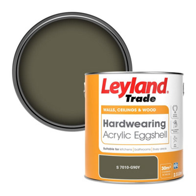 Leyland Trade Hardwearing Acrylic Eggshell Emulsion Paint (S 7010-G90Y) 2.5L from B&Q
