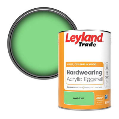 Leyland Trade Hardwearing Acrylic Eggshell Emulsion Paint (0060-G10Y) 5L from B&Q