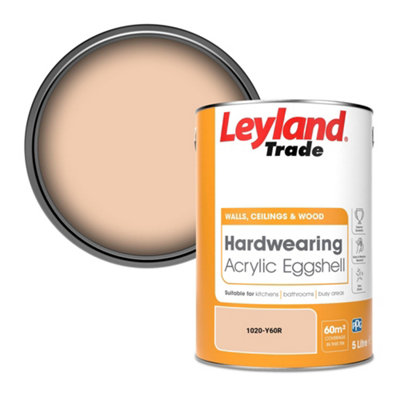 Leyland Trade Hardwearing Acrylic Eggshell Emulsion Paint (1020-Y60R) 5L from B&Q