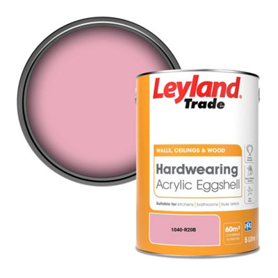 Leyland Trade Hardwearing Acrylic Eggshell Emulsion Paint (1040-R20B) 5L from B&Q
