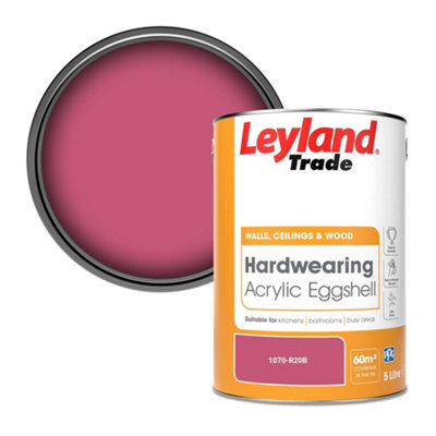 Leyland Trade Hardwearing Acrylic Eggshell Emulsion Paint (1070-R20B) 5L from B&Q