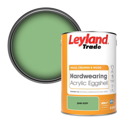 Leyland Trade Hardwearing Acrylic Eggshell Emulsion Paint (2040-G20Y) 5L from B&Q