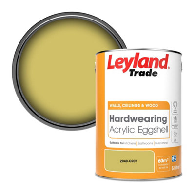Leyland Trade Hardwearing Acrylic Eggshell Emulsion Paint (2040-G90Y) 5L from B&Q