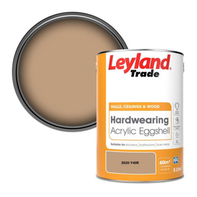 Leyland Trade Hardwearing Acrylic Eggshell Emulsion Paint (3020-Y40R) 5L from B&Q