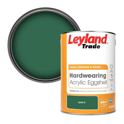 Leyland Trade Hardwearing Acrylic Eggshell Emulsion Paint (5040-G) 5L from B&Q