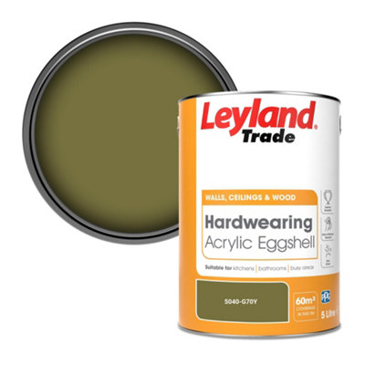 Leyland Trade Hardwearing Acrylic Eggshell Emulsion Paint (5040-G70Y) 5L from B&Q