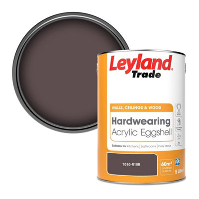 Leyland Trade Hardwearing Acrylic Eggshell Emulsion Paint (7010-R10B) 5L from B&Q