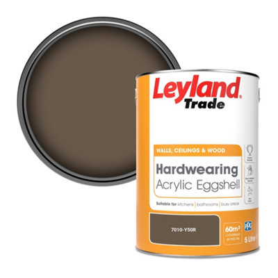 Leyland Trade Hardwearing Acrylic Eggshell Emulsion Paint (7010-Y50R) 5L from B&Q
