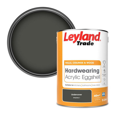 B&Q -  Hardwearing Acrylic Eggshell Emulsion Paint Undercover (Ppg0998-7) 5L