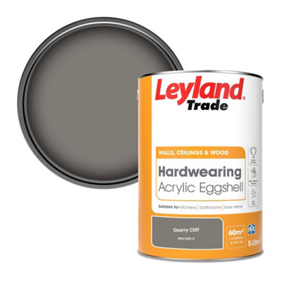 Leyland Trade Hardwearing Acrylic Eggshell Emulsion Paint Quarry Cliff (Ppg1005-5) 5L from B&Q