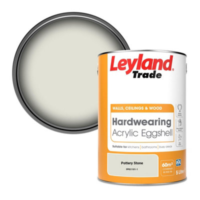 Leyland Trade Hardwearing Acrylic Eggshell Emulsion Paint Pottery Stone (Ppg1101-1) 5L from B&Q
