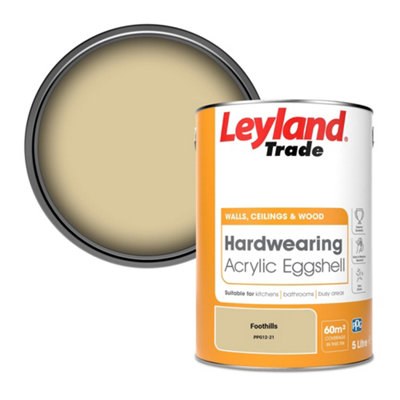Leyland Trade Hardwearing Acrylic Eggshell Emulsion Paint Foothills (Ppg12-21) 5L from B&Q