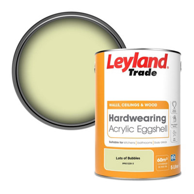 Leyland Trade Hardwearing Acrylic Eggshell Emulsion Paint Lots Of Bubbles (Ppg1220-3) 5L from B&Q