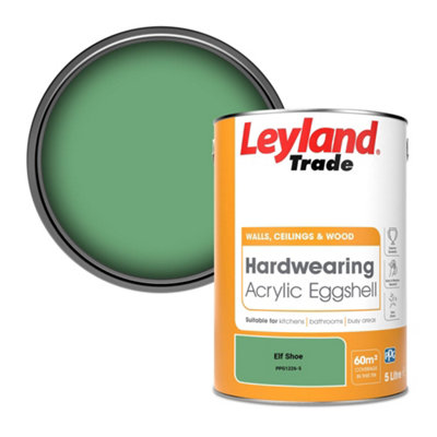 Leyland Trade Hardwearing Acrylic Eggshell Emulsion Paint Elf Shoe (Ppg1226-5) 5L from B&Q