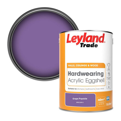 Leyland Trade Hardwearing Acrylic Eggshell Emulsion Paint Grape Popsicle (Ppg1249-6) 5L from B&Q
