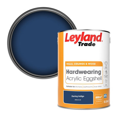 Leyland Trade Hardwearing Acrylic Eggshell Emulsion Paint Daring Indigo (Ppg13-25) 5L from B&Q
