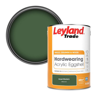 Leyland Trade Hardwearing Acrylic Eggshell Emulsion Paint Great Western (Ppg13-32) 5L from B&Q