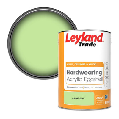 Leyland Trade Hardwearing Acrylic Eggshell Emulsion Paint (S 0540-G30Y) 5L from B&Q