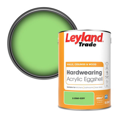 Leyland Trade Hardwearing Acrylic Eggshell Emulsion Paint (S 0560-G20Y) 5L from B&Q