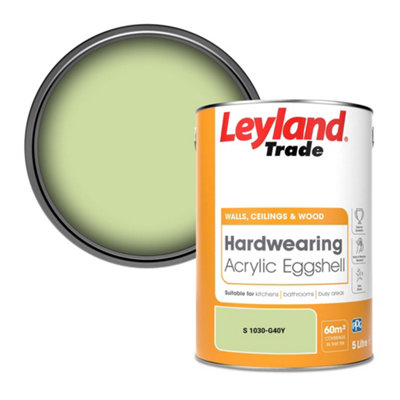 Leyland Trade Hardwearing Acrylic Eggshell Emulsion Paint (S 1030-G40Y) 5L from B&Q