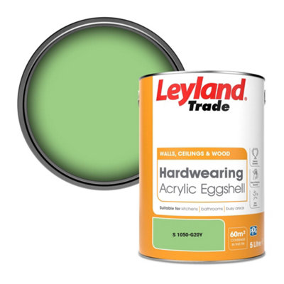 Leyland Trade Hardwearing Acrylic Eggshell Emulsion Paint (S 1050-G20Y) 5L from B&Q