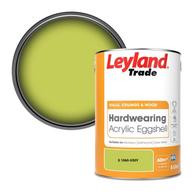 Leyland Trade Hardwearing Acrylic Eggshell Emulsion Paint (S 1060-G50Y) 5L from B&Q