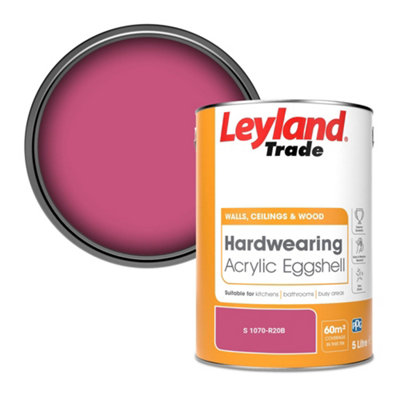 Leyland Trade Hardwearing Acrylic Eggshell Emulsion Paint (S 1070-R20B) 5L from B&Q