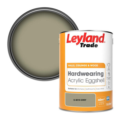 Leyland Trade Hardwearing Acrylic Eggshell Emulsion Paint (S 4010-G90Y) 5L from B&Q