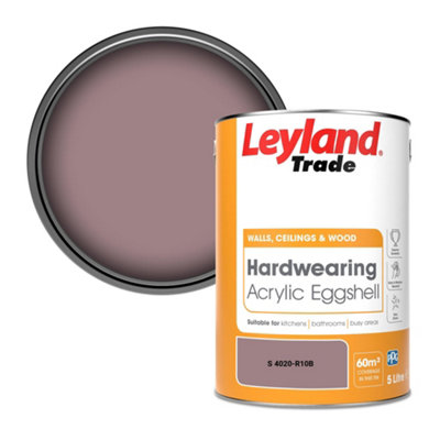 Leyland Trade Hardwearing Acrylic Eggshell Emulsion Paint (S 4020-R10B) 5L from B&Q