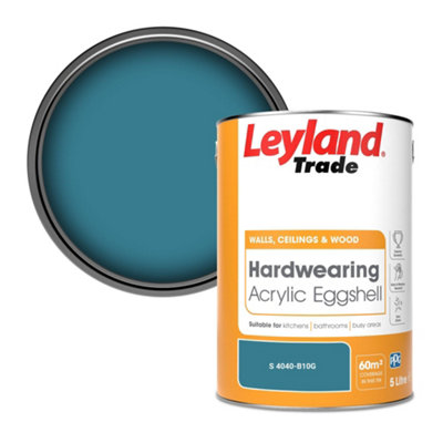 Leyland Trade Hardwearing Acrylic Eggshell Emulsion Paint (S 4040-B10G) 5L from B&Q