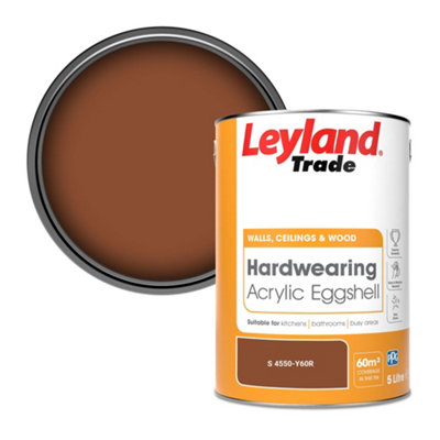 Leyland Trade Hardwearing Acrylic Eggshell Emulsion Paint (S 4550-Y60R) 5L from B&Q