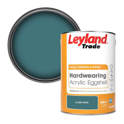 Leyland Trade Hardwearing Acrylic Eggshell Emulsion Paint (S 5030-B30G) 5L from B&Q