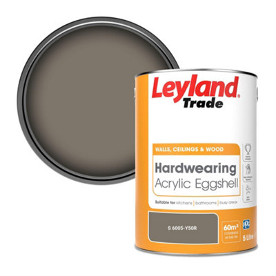 Leyland Trade Hardwearing Acrylic Eggshell Emulsion Paint (S 6005-Y50R) 5L from B&Q