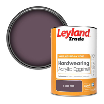 Leyland Trade Hardwearing Acrylic Eggshell Emulsion Paint (S 6020-R30B) 5L from B&Q