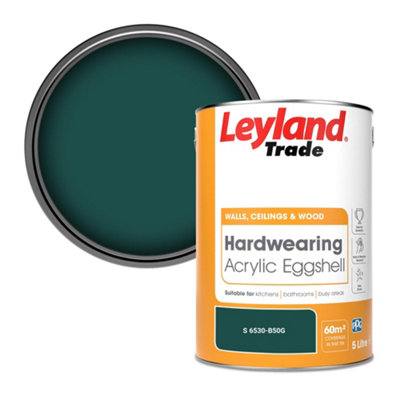 Leyland Trade Hardwearing Acrylic Eggshell Emulsion Paint (S 6530-B50G) 5L from B&Q